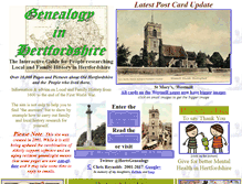 Tablet Screenshot of hertfordshire-genealogy.co.uk